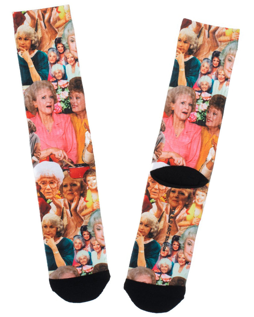 The Golden Girls Expressions Photo Collage Sublimated Crew Socks