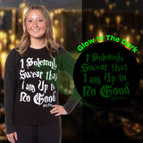 Harry Potter Girls' I Solemnly Swear Glow In The Dark Raglan T-Shirt