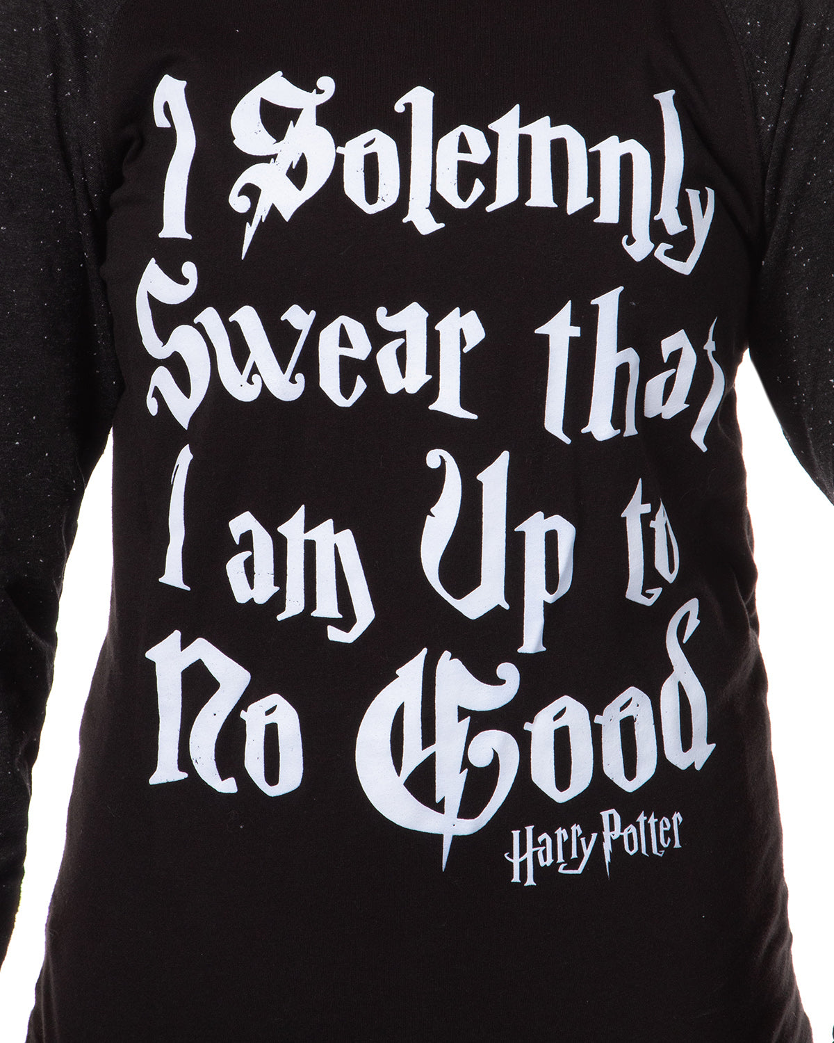Harry Potter Girls' I Solemnly Swear Glow In The Dark Raglan T-Shirt