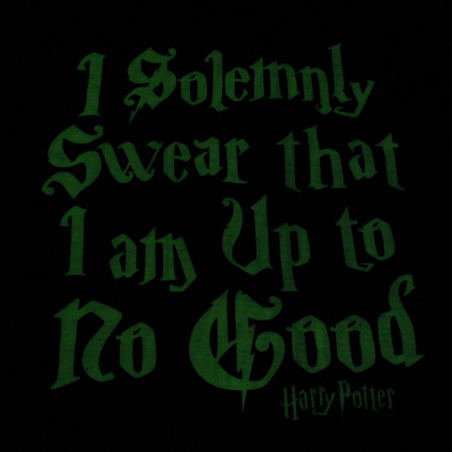 Harry Potter Girls' I Solemnly Swear Glow In The Dark Raglan T-Shirt
