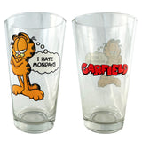 Garfield Cat I Hate Mondays 16oz Pint Drinking Glass Tumbler