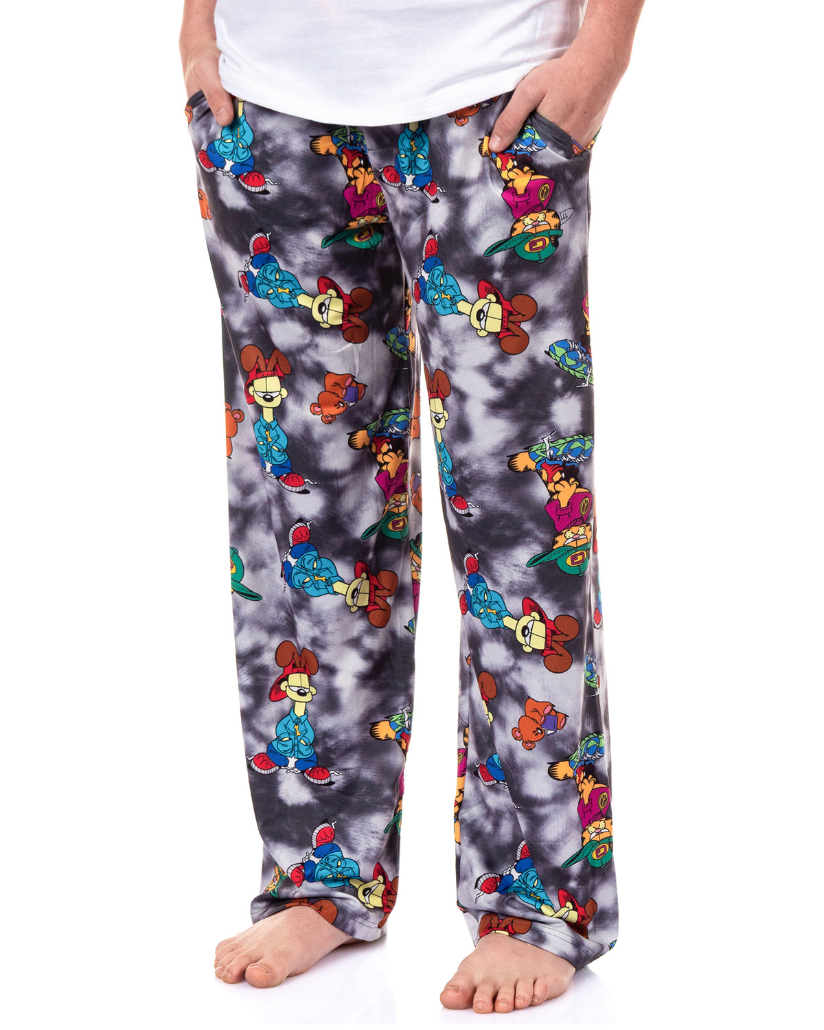 Garfield Pajamas Men's Odie and Garfield Allover Design Lounge Pajama Pants