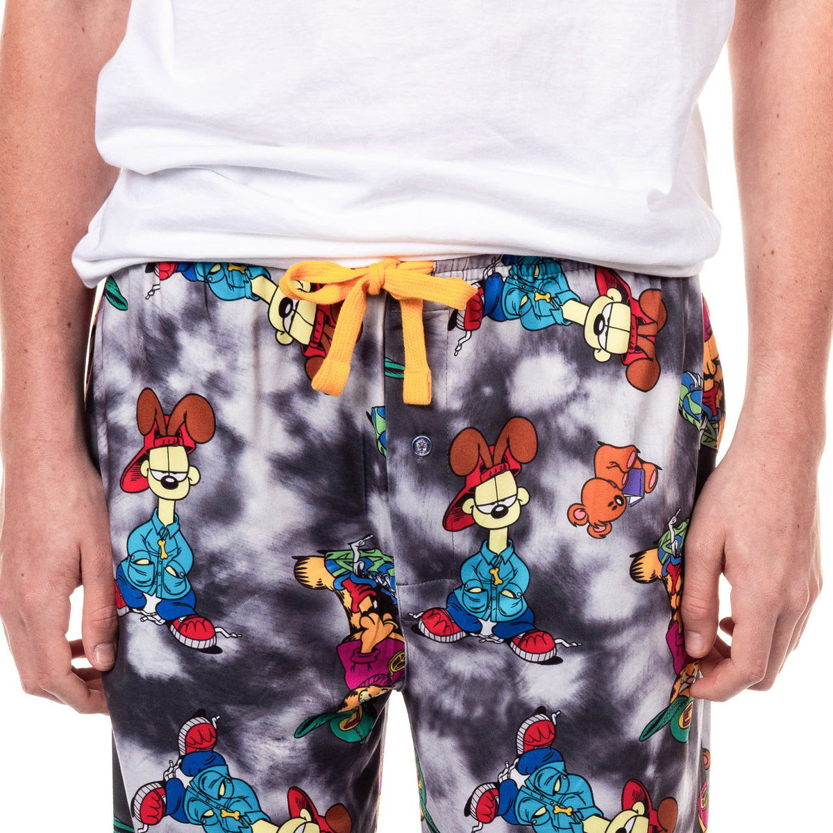 Garfield Pajamas Men's Odie and Garfield Allover Design Lounge Pajama Pants