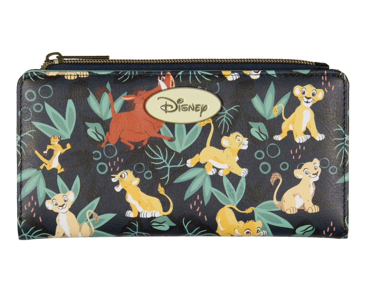 Disney The Lion King Simba and Friends Faux Leather Bi-Fold Snap Wallet