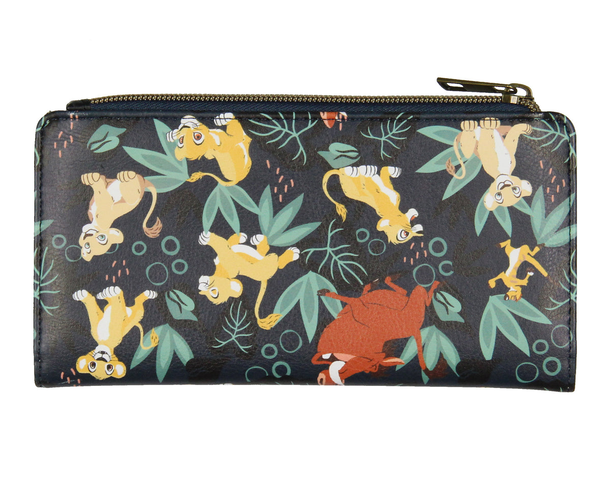 Disney The Lion King Simba and Friends Faux Leather Bi-Fold Snap Wallet
