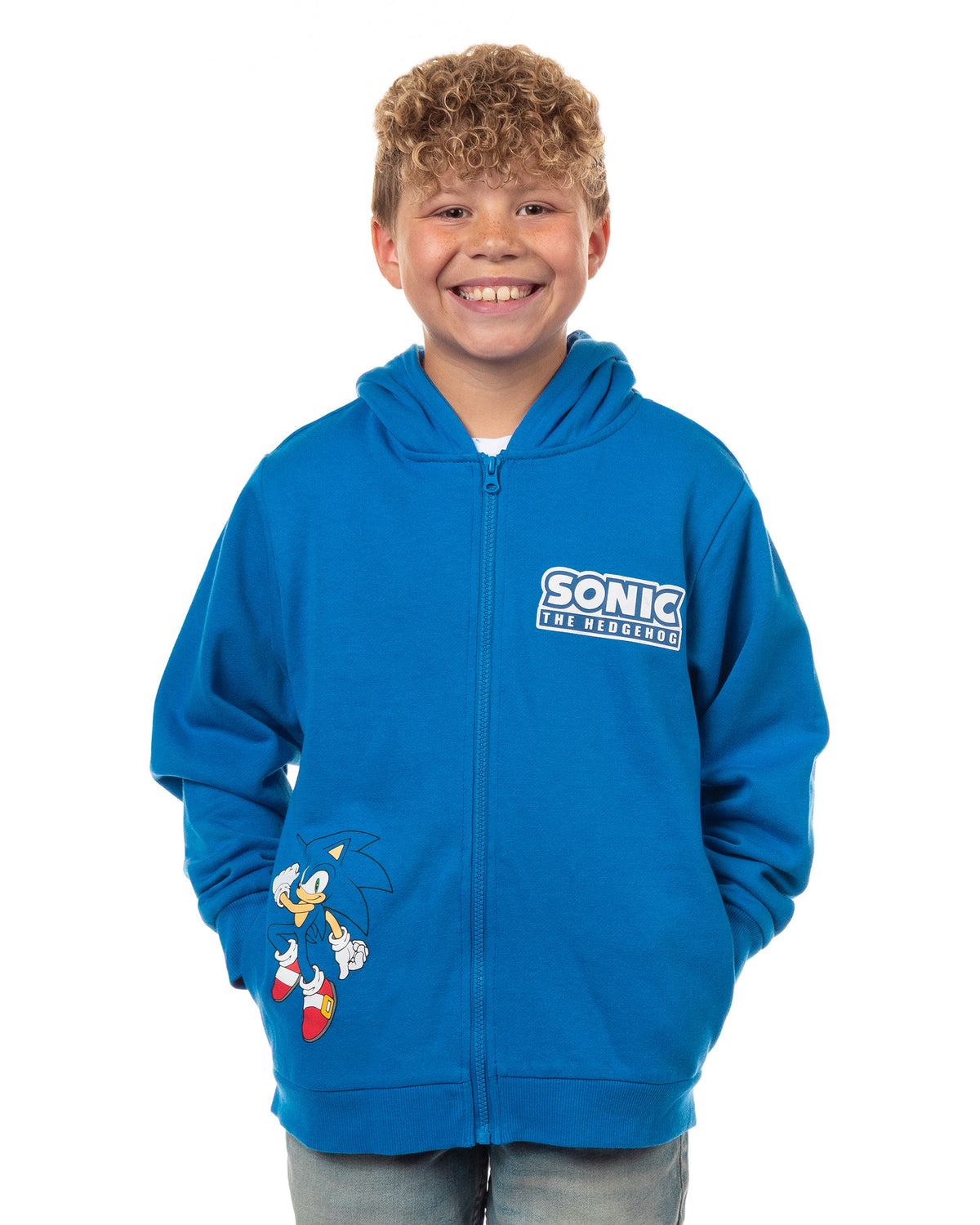 Sonic The Hedgehog Hoodie Boy's 3D Ears and Quills Zip Up Sweatshirt