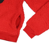 Sesame Street Women's Elmo Embroidered Patch Big Face Plush Fleece Hoodie