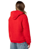 Sesame Street Women's Elmo Embroidered Patch Big Face Plush Fleece Hoodie