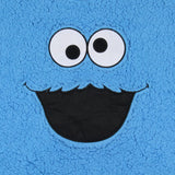 Sesame Street Women's Cookie Monster Embroidered Face Plush Fleece Hoodie