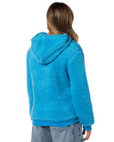 Sesame Street Women's Cookie Monster Embroidered Face Plush Fleece Hoodie