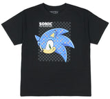 Sonic The Hedgehog Boys' Checkerboard Sonic Head Graphic Print T-Shirt