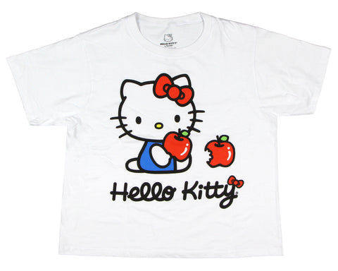 Hello Kitty Junior's Women's Cropped Junior's Adult Short Sleeve T-Shirt