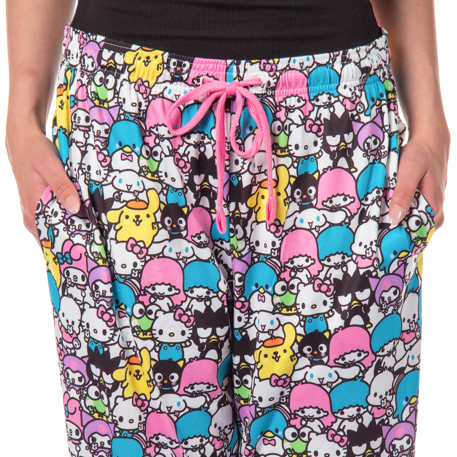 Hello Kitty And Friends Women's Chibi Character AOP Lounge Pajama Pants