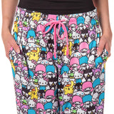 Hello Kitty And Friends Women's Chibi Character AOP Lounge Pajama Pants