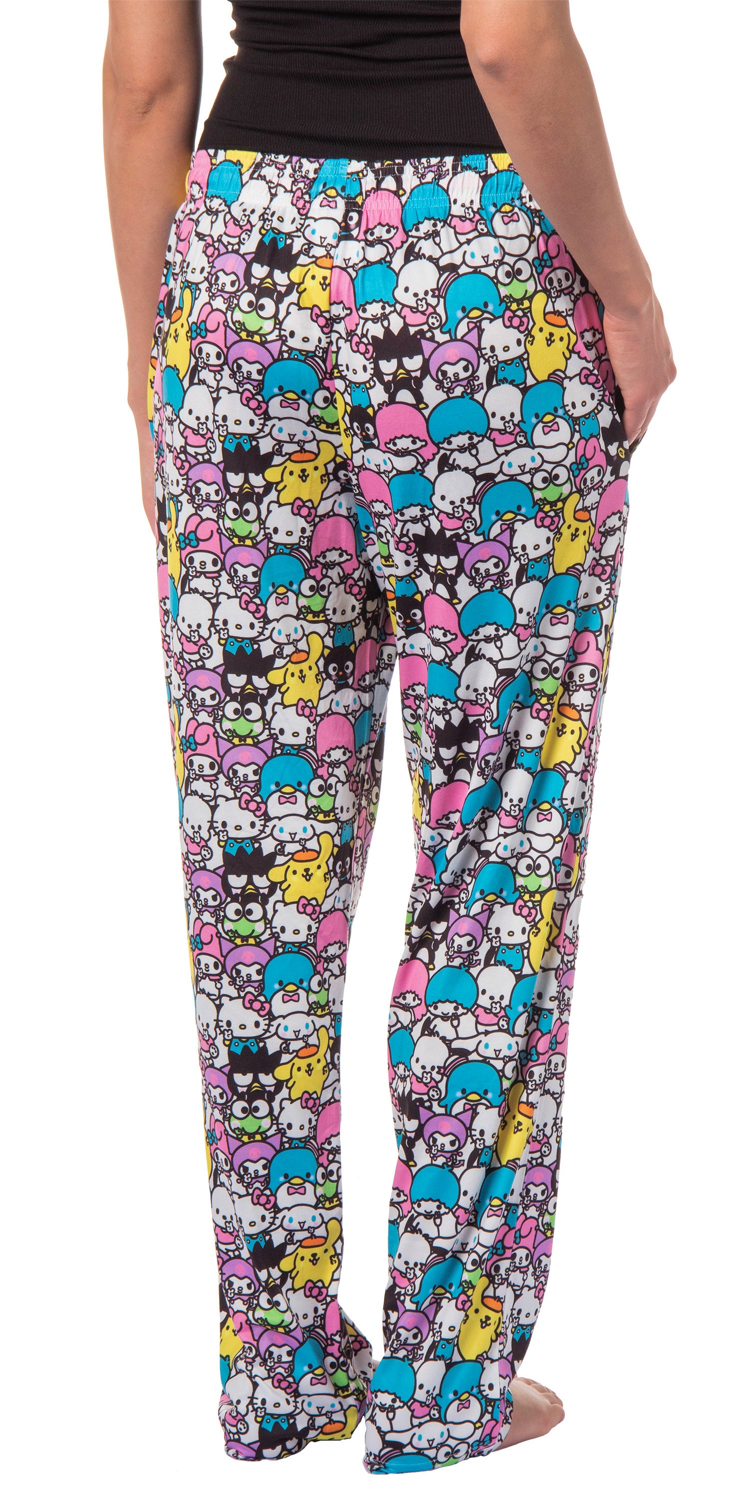 Hello Kitty And Friends Women's Chibi Character AOP Lounge Pajama Pants
