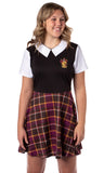 Harry Potter Juniors Costume Dress Plaid Skirt, All 4 Houses Available