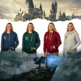 Harry Potter Womens Hogwarts Alumni House Crest Lightweight Zip-Up Hoodie