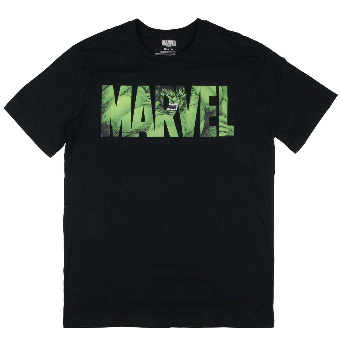 Marvel Comics Men's Marvel Logo The Hulk in Action Angry T-Shirt