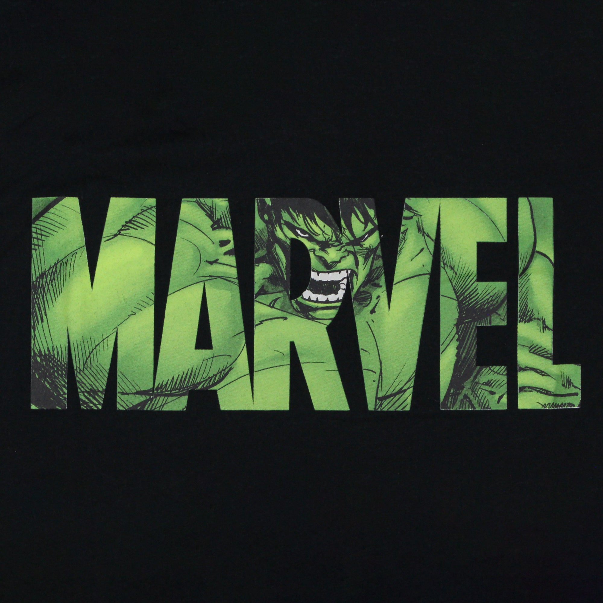 Marvel Comics Men's Marvel Logo The Hulk in Action Angry T-Shirt