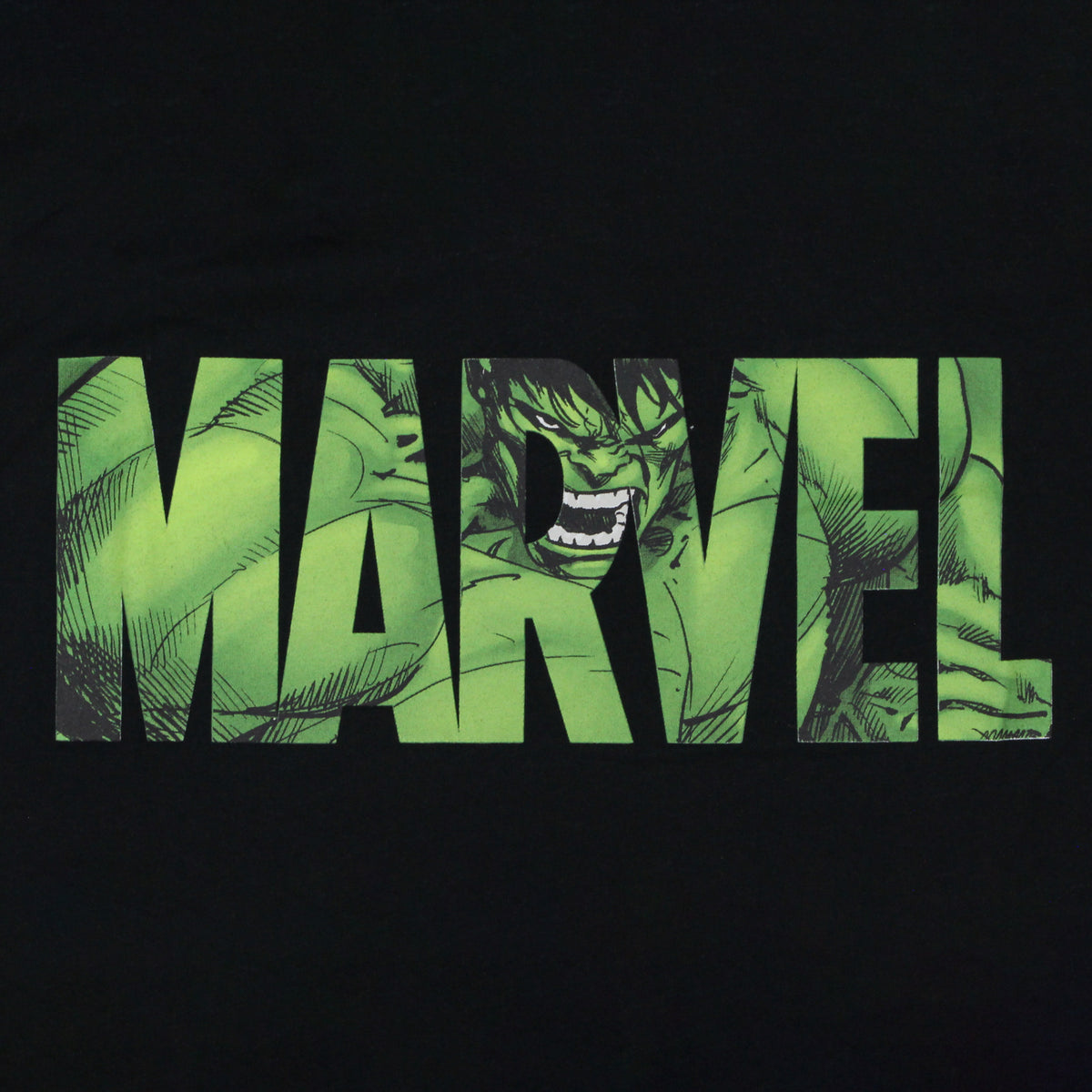Marvel Comics Men's Marvel Logo The Hulk in Action Angry T-Shirt