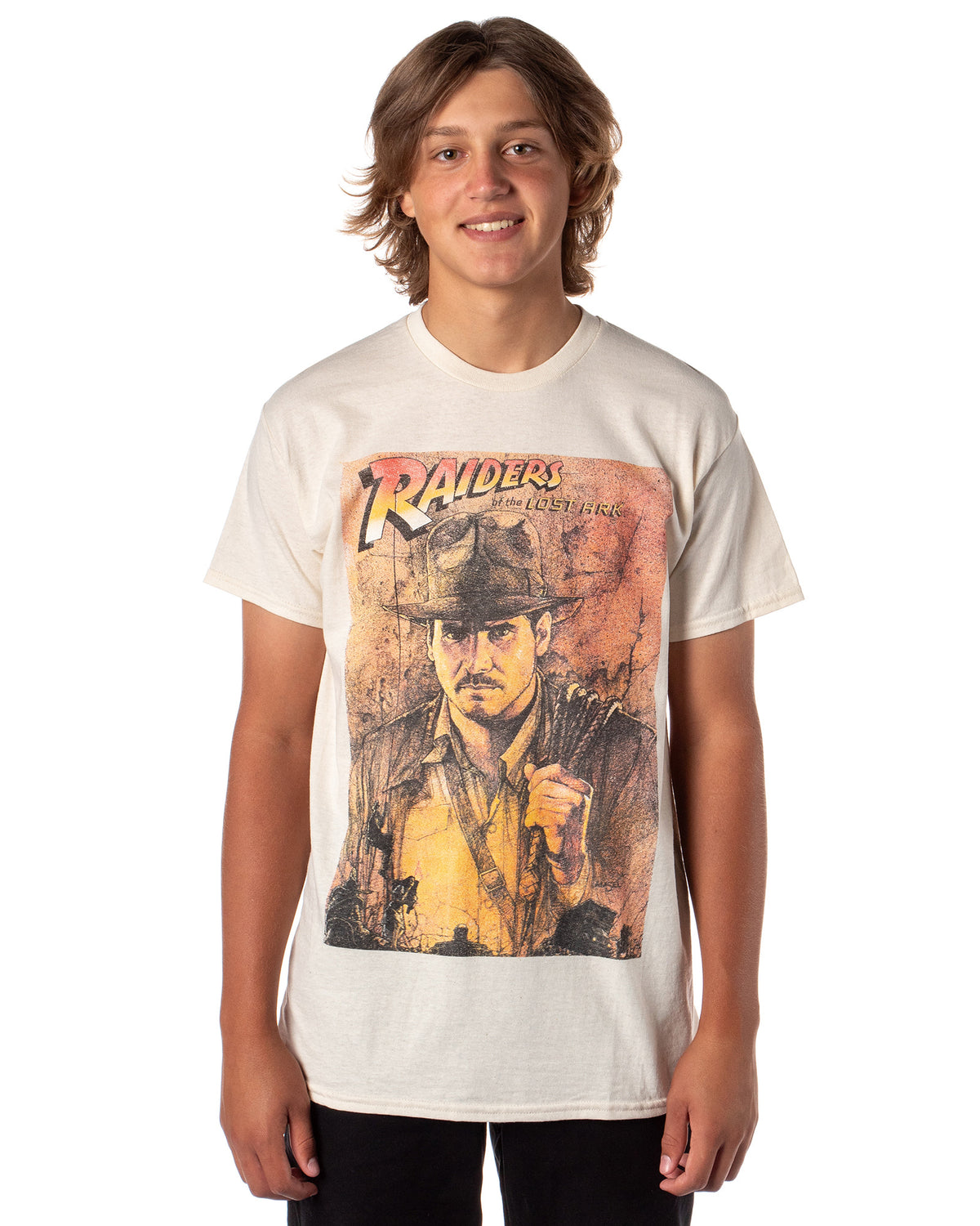 Indiana Jones Men's Raiders of The Lost Ark Distressed Poster T-Shirt