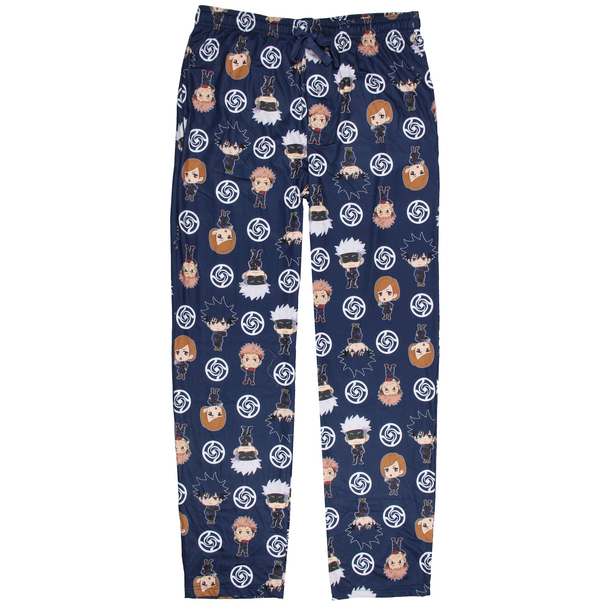 Jujutsu Kaisen Men's Chibi Sorcerers School Logo Allover Print Lounge Pants