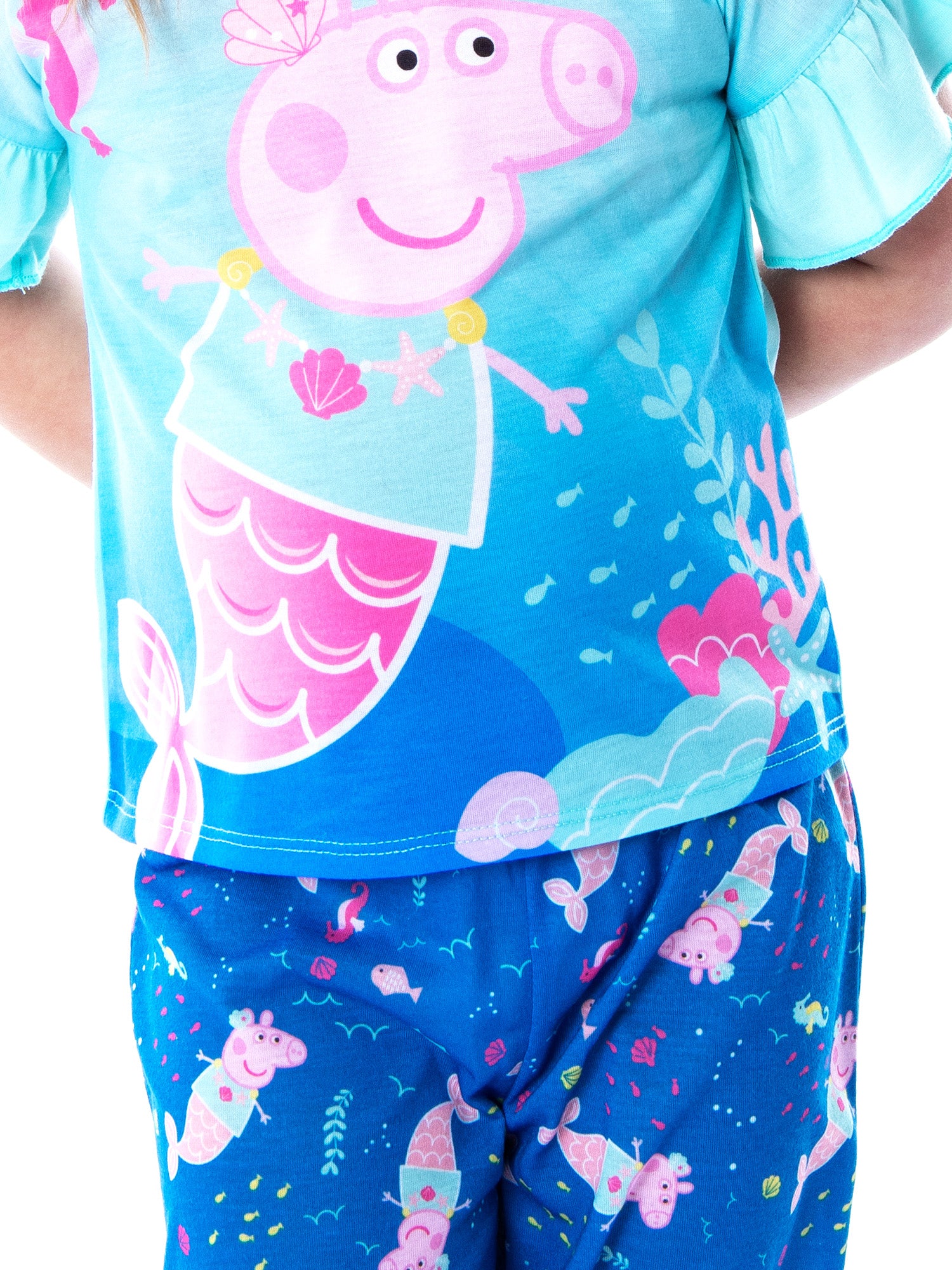 Peppa Pig Toddler Girls' Pajamas Mermaid Fun 2 Piece Sleepwear Set (2T)