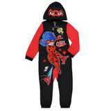 Miraculous Ladybug Girls Girl Power Full Zip Blanket Sleeper Hooded Pajama