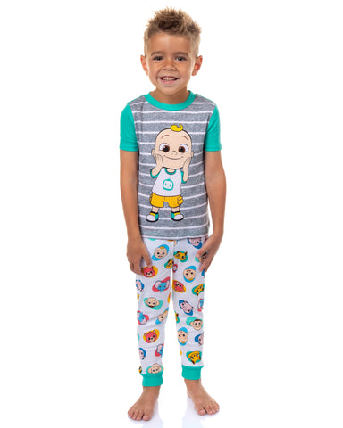 CoComelon Toddler Boys' JJ's Animal Friends Short Sleeve And Pant Pajama Set