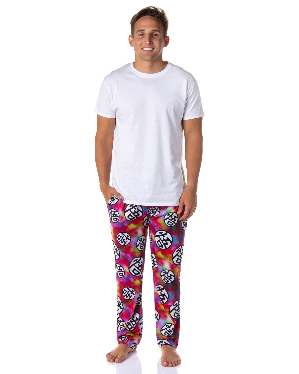 Dragon Ball Z Men's Goku Symbol King Kai Training Adult Lounge Pajama Pants