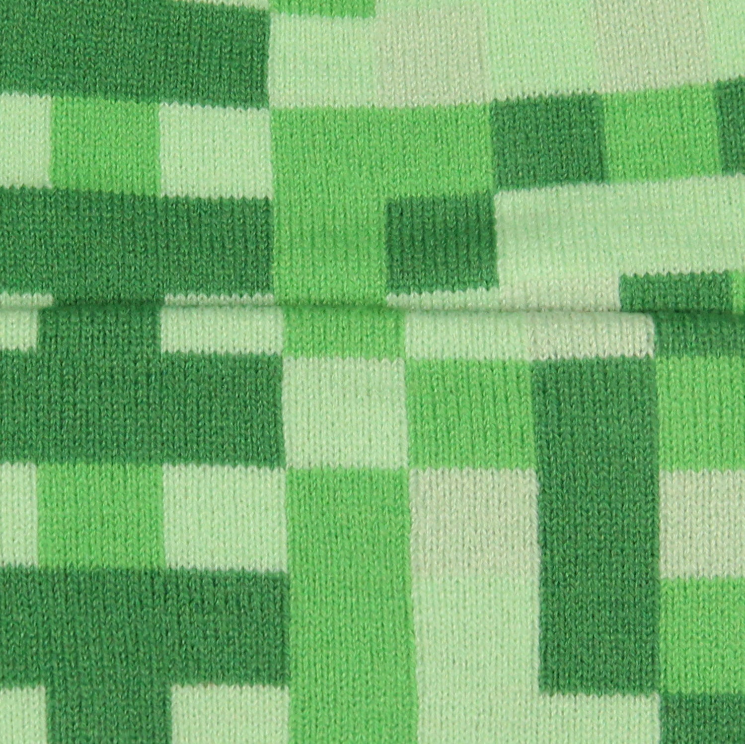Minecraft Creeper Embroidered Face Allover Pixelated Design Gamer Cuffed Beanie