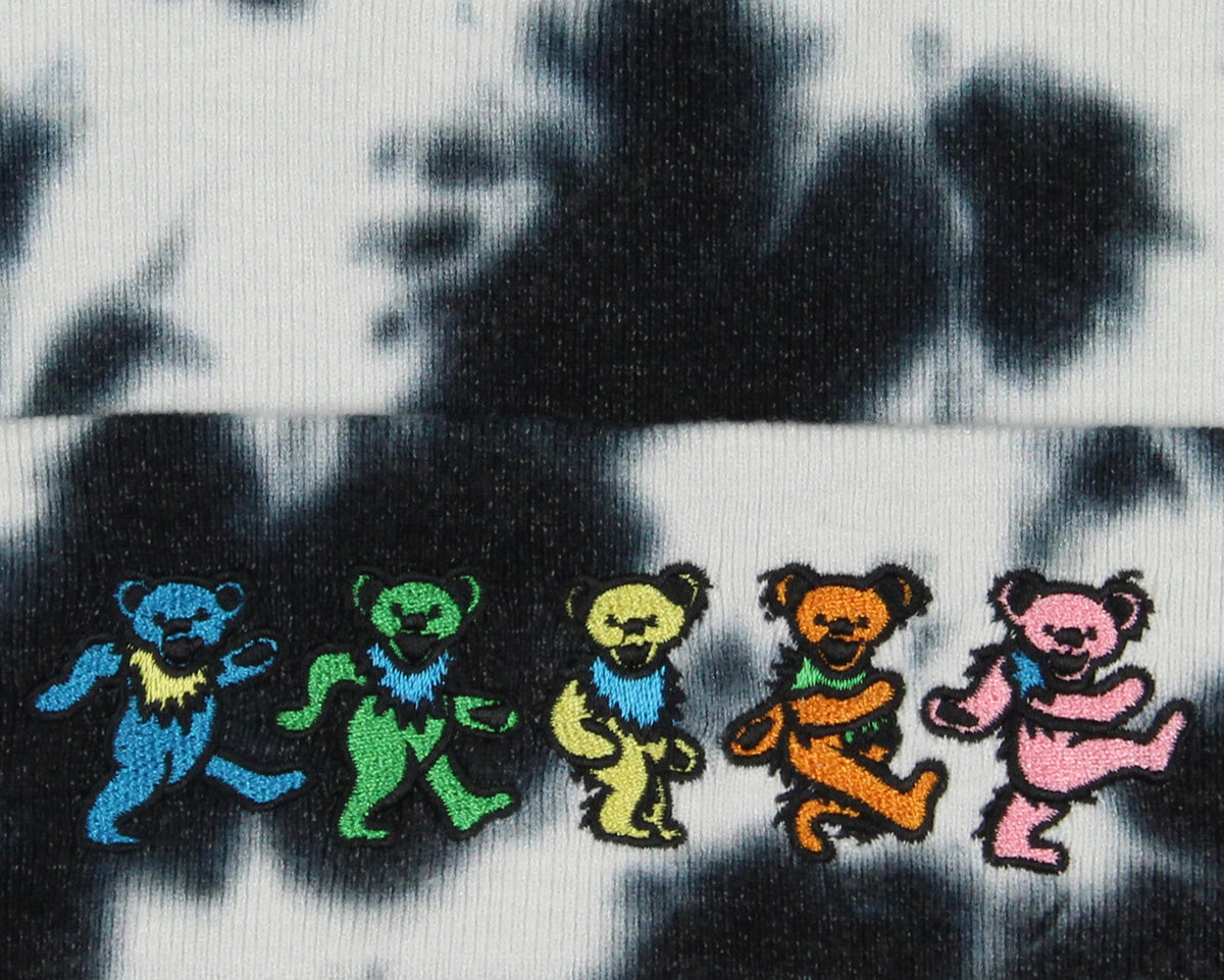 Grateful Dead Embroidered Dancing Bears Tie-Dyed Cuffed Cold Weather Beanie OSFM