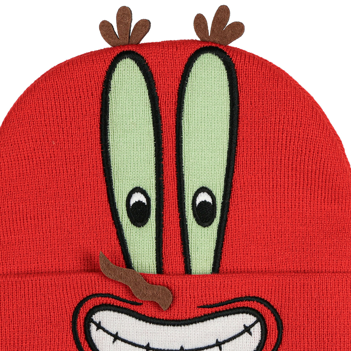 SpongeBob SquarePants Beanie Mr. Krabs Embroidered Big Face Cuff Knit Hat