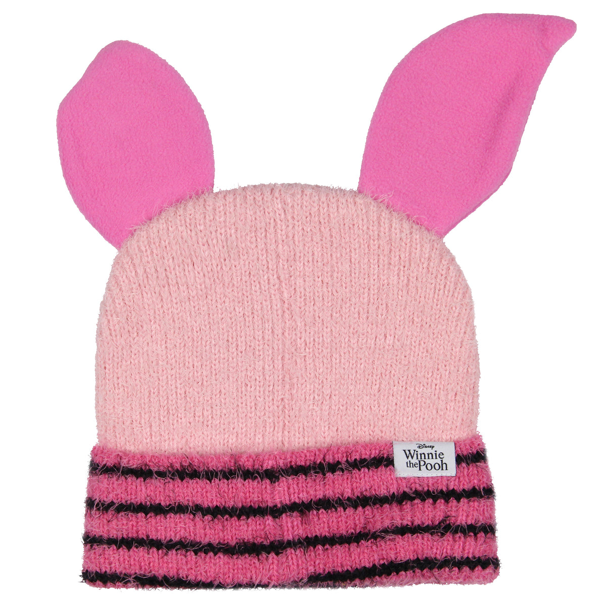 Disney Winnie The Pooh Piglet Embroidered Face and 3D ears Fuzzy Yarn Beanie