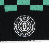 Demon Slayer Adult Tanjiro Embroidered Patch Knit Cuff Beanie Cap Hat