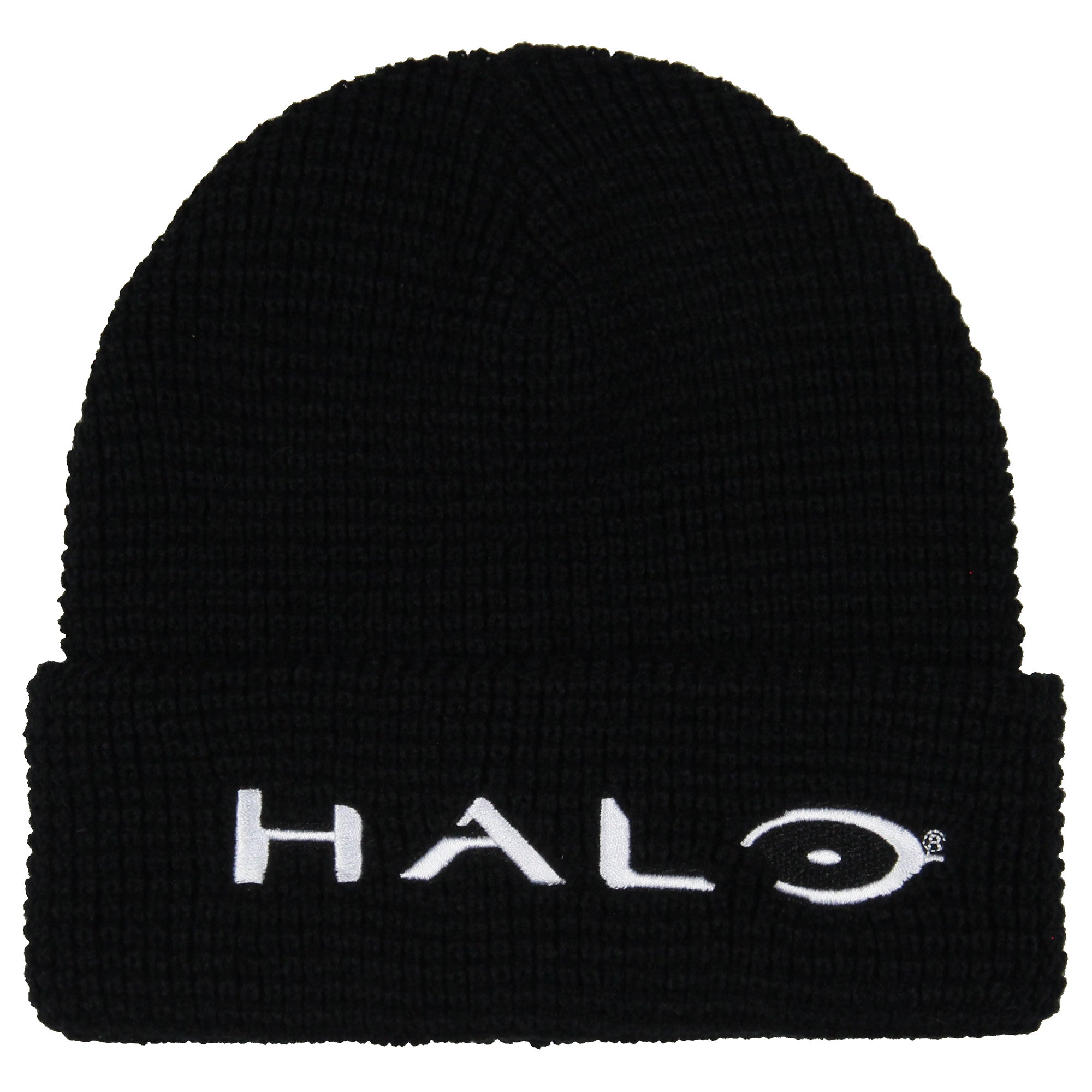 Halo Video Game Embroidered Logo Cuffed Waffle Knit Beanie Hat OSFM