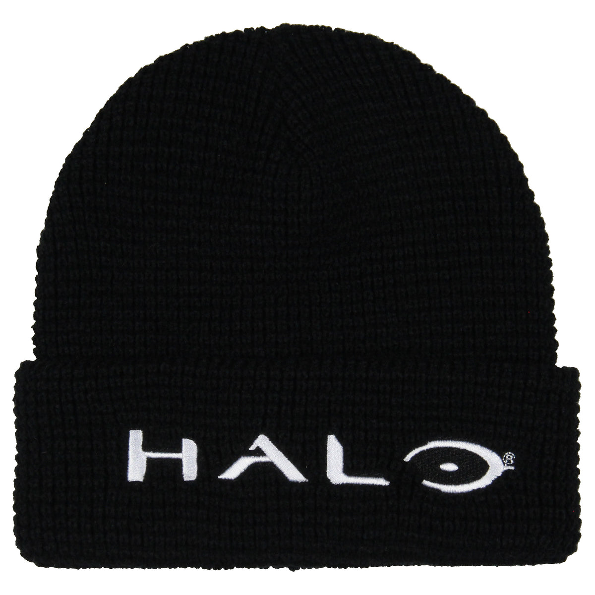 Halo Video Game Embroidered Logo Cuffed Waffle Knit Beanie Hat OSFM