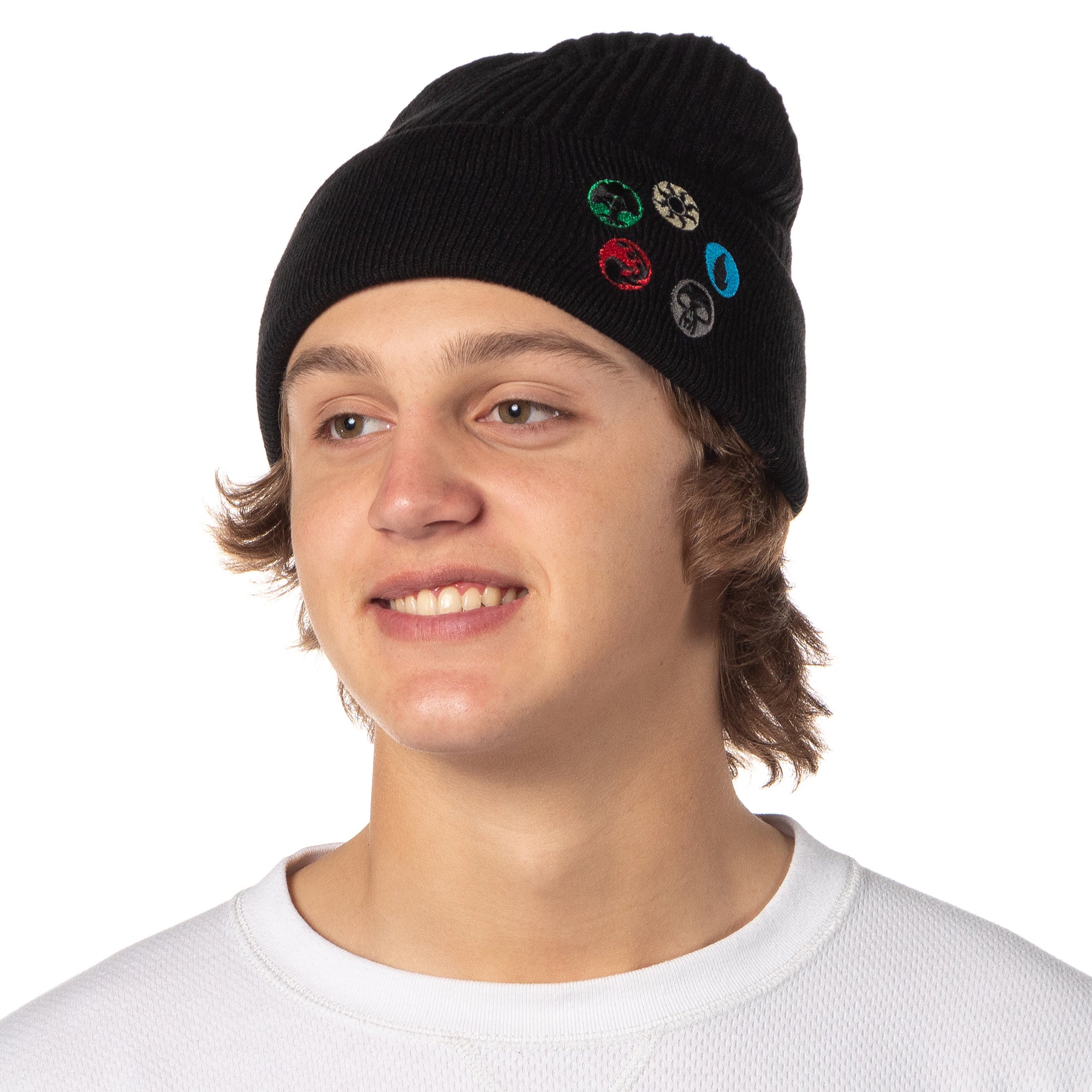 Magic The Gathering Adult Mana Token Symbols Knit Cuff Beanie Hat Cap