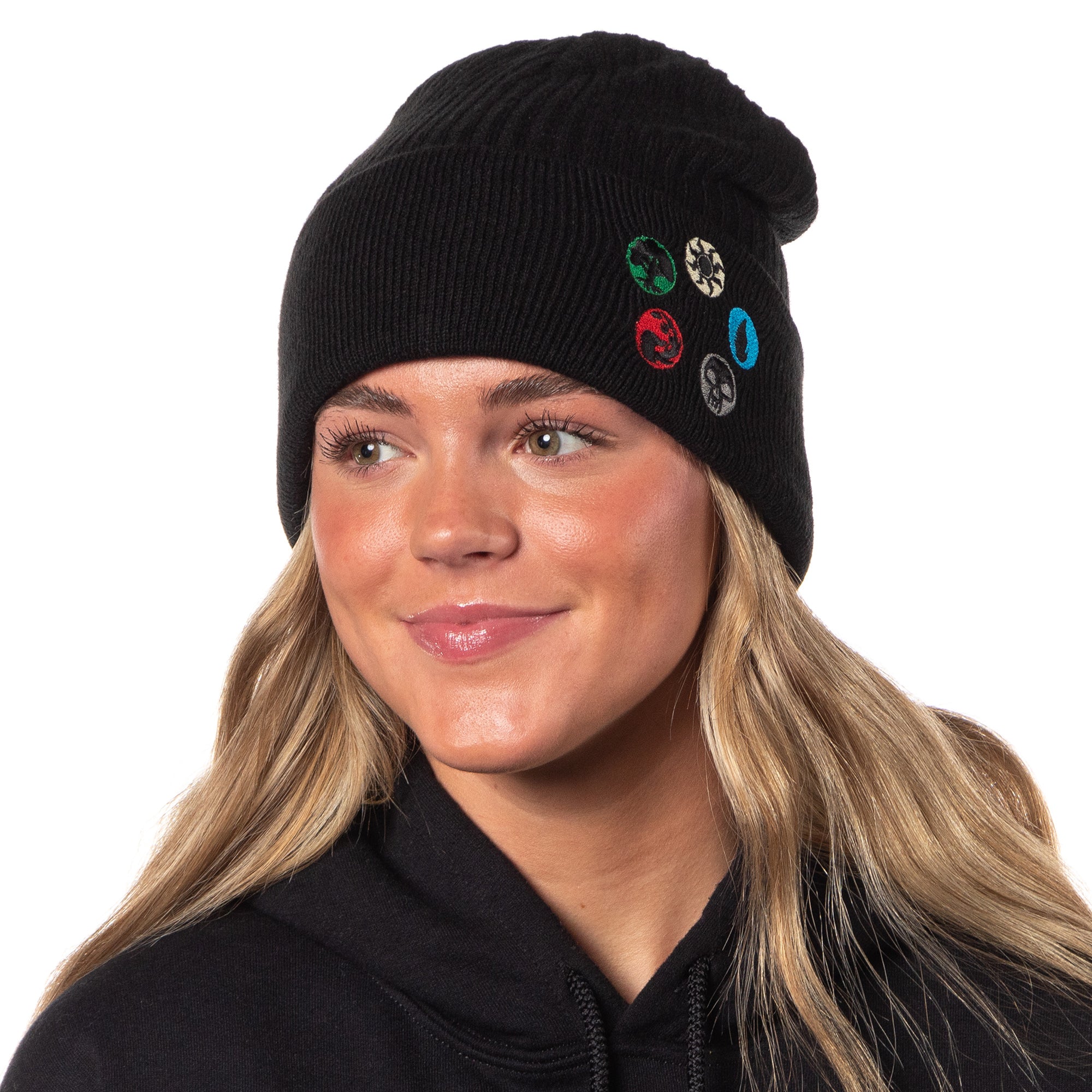 Magic The Gathering Adult Mana Token Symbols Knit Cuff Beanie Hat Cap