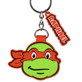 TMNT Raphael Rubber Character Air Tag Holder Keychain with Lobster Clasp