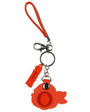 TMNT Raphael Rubber Character Air Tag Holder Keychain with Lobster Clasp
