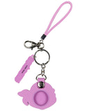 TMNT Donatello Rubber Character Air Tag Holder Keychain with Lobster Clasp