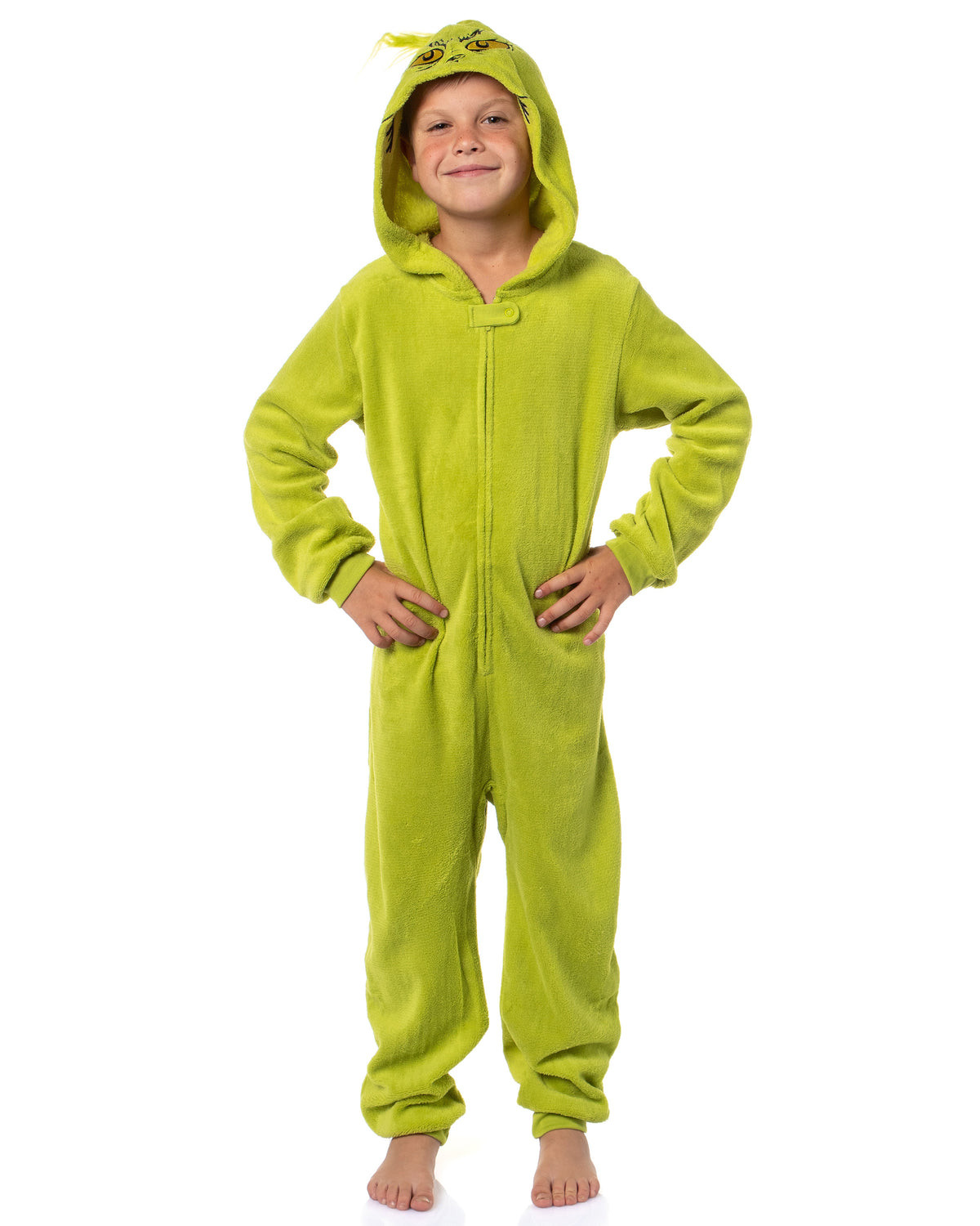 Dr. Seuss How The Grinch Stole Christmas Hooded Pajama Union Suit