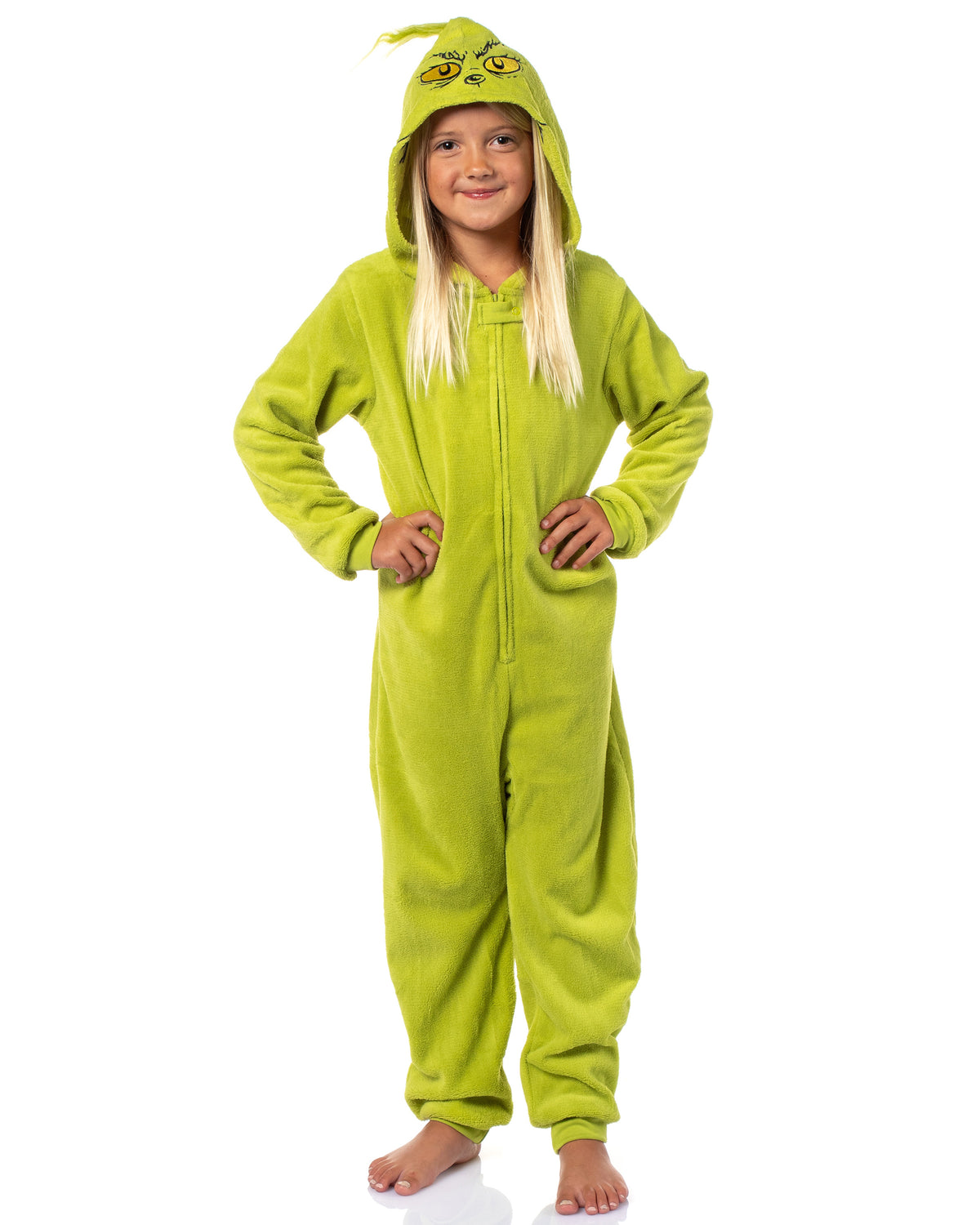 Dr. Seuss How The Grinch Stole Christmas Hooded Pajama Union Suit