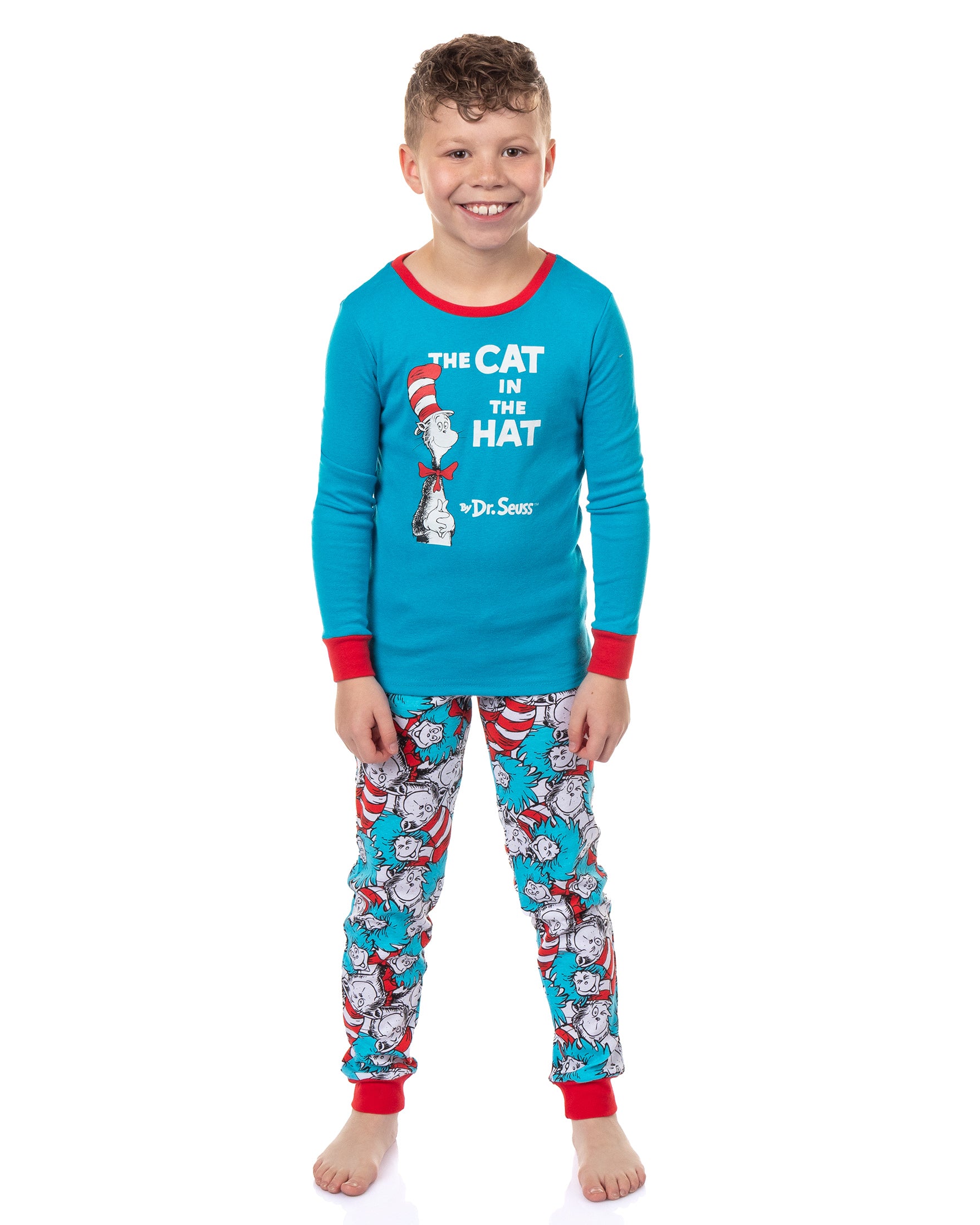 Dr. Seuss Cat In The Hat Book Cover Matching Family Pajama Set