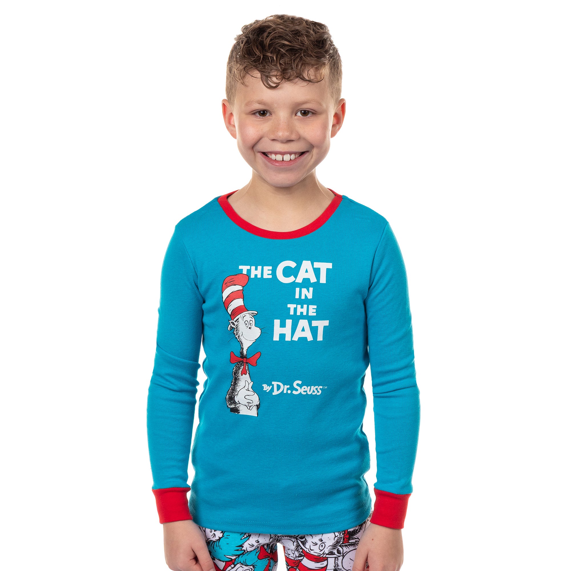 Dr. Seuss Cat In The Hat Book Cover Matching Family Pajama Set