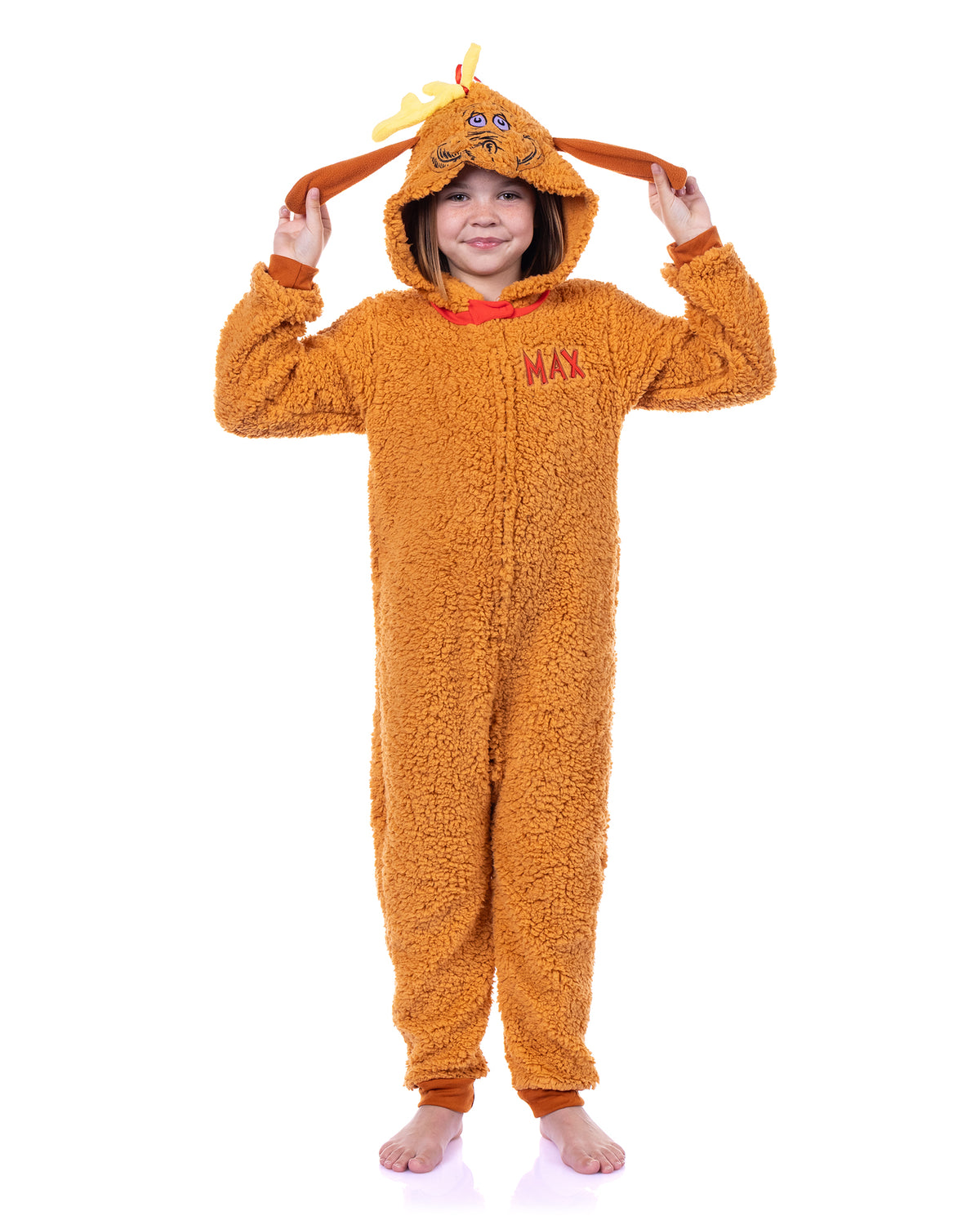 Dr. Seuss The Grinch Max Union Suit Kids Full Zip Lounge Pajamas