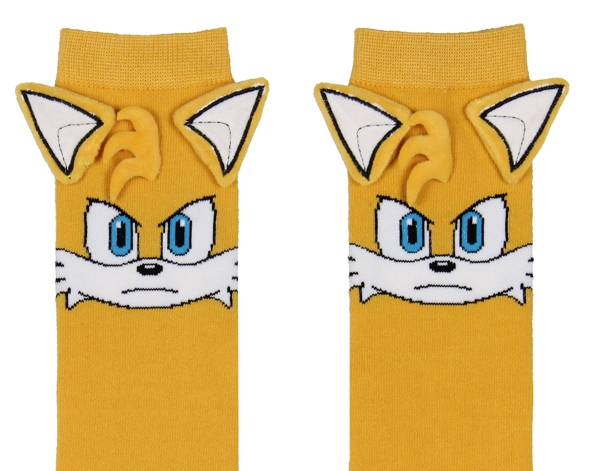 Sonic the Hedgehog Tails 3D Character Socks Women's Knee High Shoe Size 5-10
