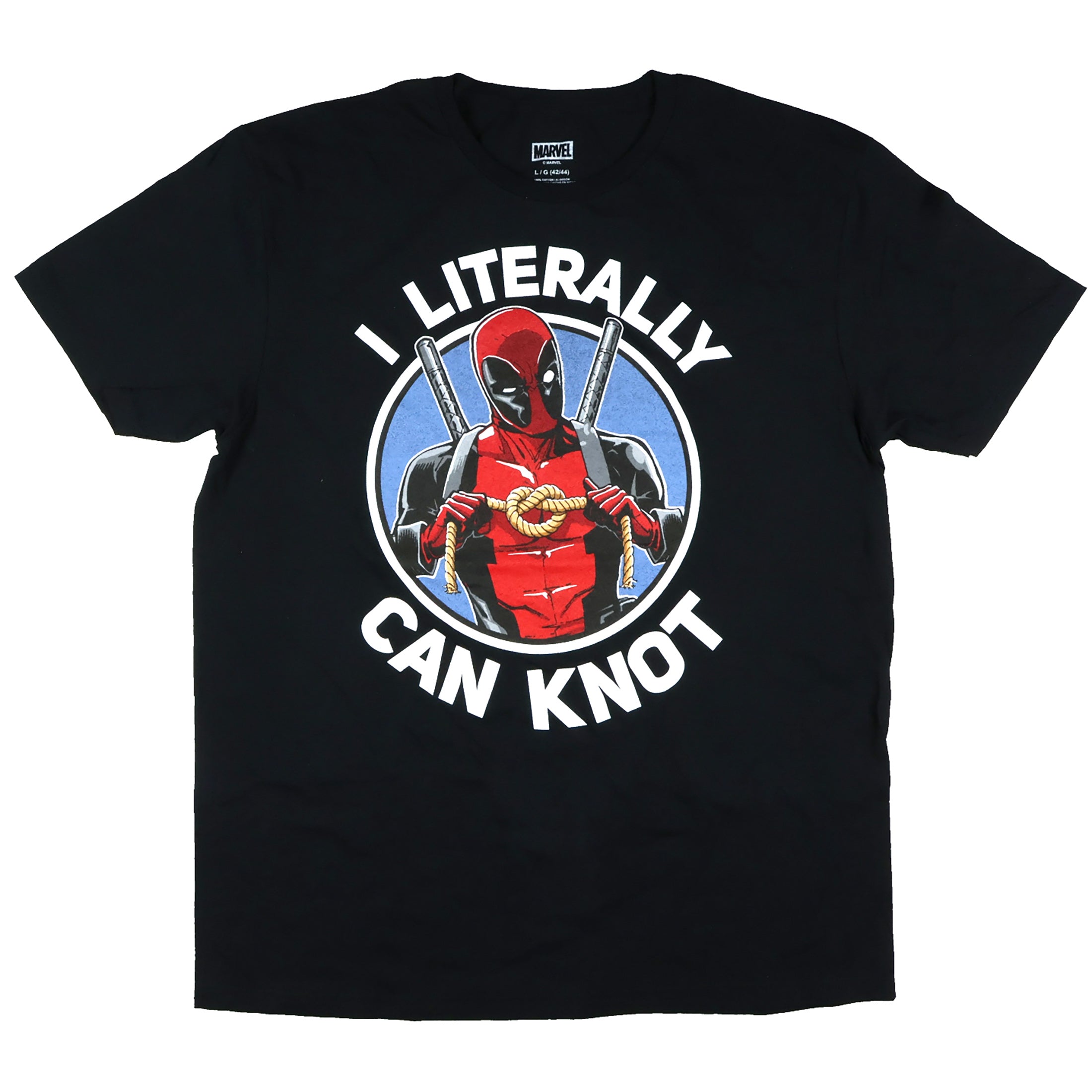 Marvel Deadpool T-Shirt I Literally Can Knot Men's Short Sleeve Tee