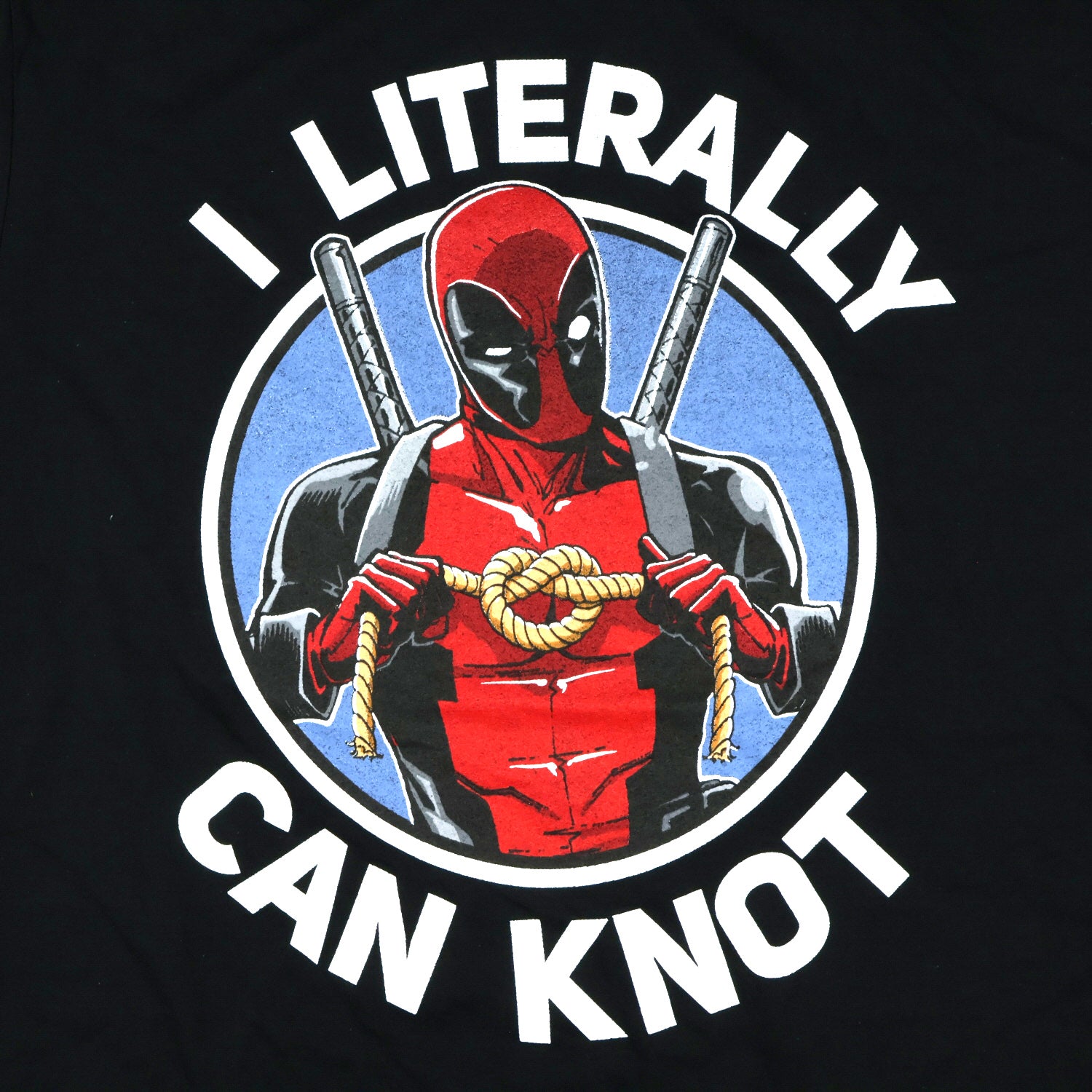 Marvel Deadpool T-Shirt I Literally Can Knot Men's Short Sleeve Tee